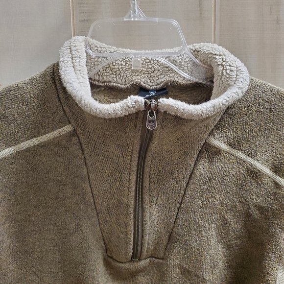 Kuhl Fleece Sherpa Pullover 1/4 Zip Henley Neutral Size M Unisex - Picture 2 of 11